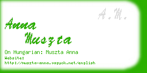 anna muszta business card